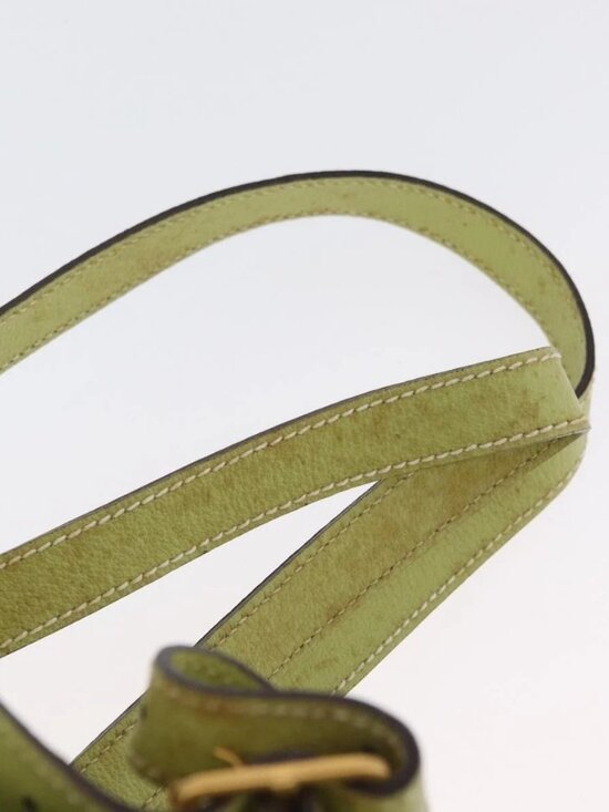 GUCCI Bamboo Backpack Suede Green Gold 003 2058 0030 Auth AMZ374 main image 15